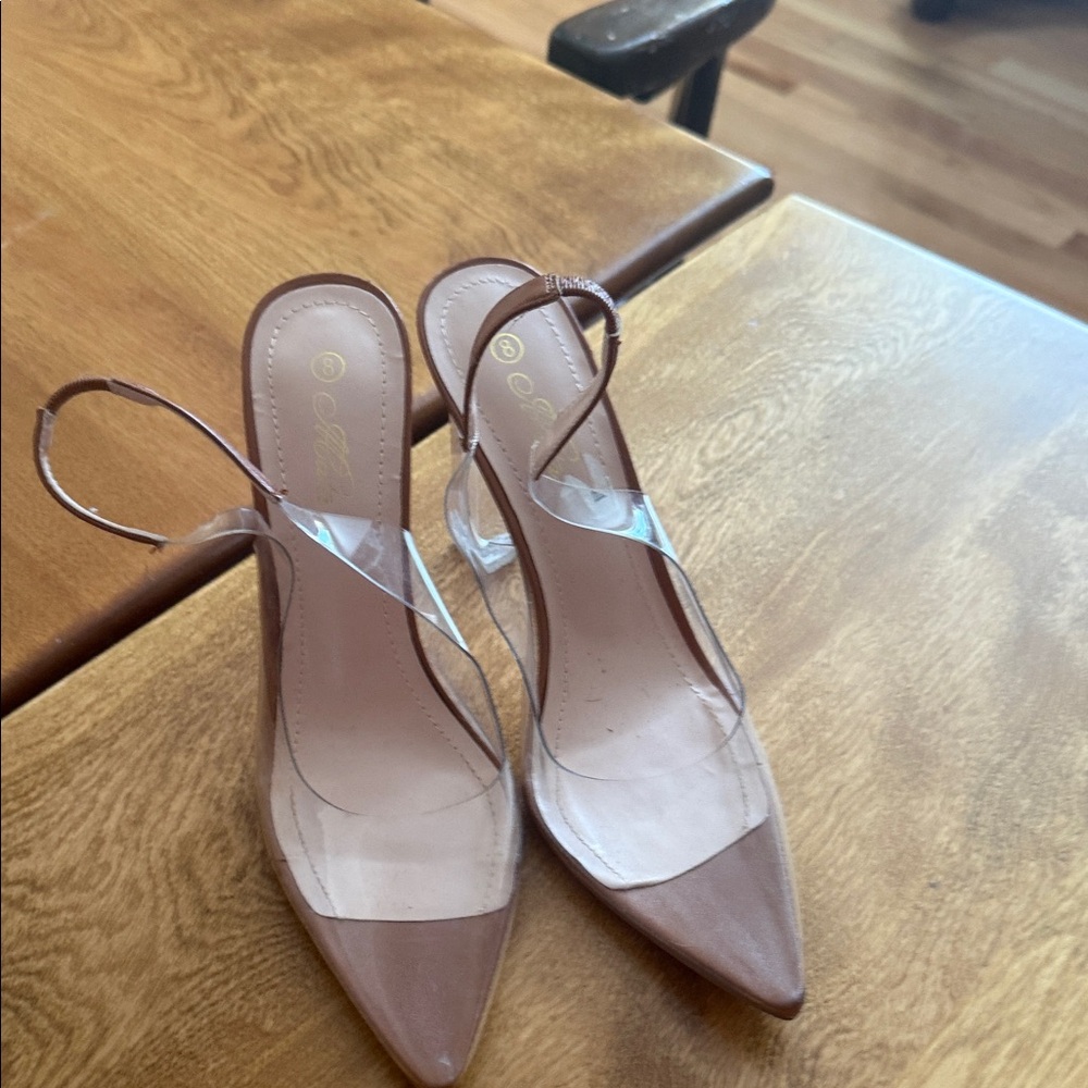 Chic Brown Women's Slingback Heels